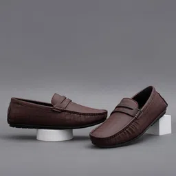 Big Fox Men Brown Printed Loafers-picture-50