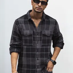 Powerlook Men Opaque Checked Casual Shirt-picture-18