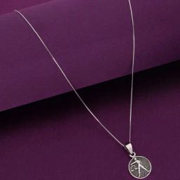 Kai Jewel Sterling Silver Zodiac Sign Libra Oxidized Pendant With Chain-image-21