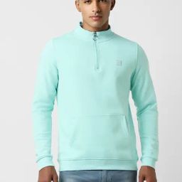 Peter England Blue Regular Fit Sweatshirt-image-46