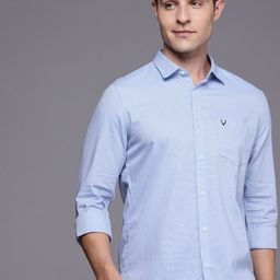 Allen Solly Pure Cotton Self Design Comfort Slim Fit Textured Casual Shirt-image-13