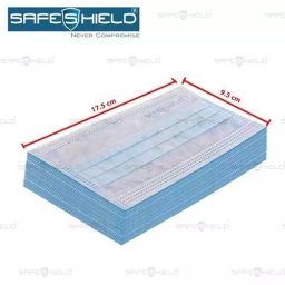 Safeshield Inner Ear Loop 3 Ply Face Mask with Bacteria Filter SDFM3PBFIEL Pack of 50 Pcs image 3