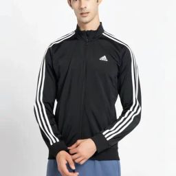 Adidas Black M 3S TT TRIC Jacket-image-70