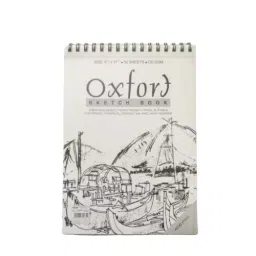 Anupam 8 ¼x11½ inch (203x279 mm) Oxfort Sketch book 130 GSM White (Pack of 50 Sheet)-13