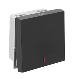 Legrand Switch with Indicator Allzy 20 Amp 1 Way 2 Module Matt Black, 6812 13 (Pack of 10 Pcs)-11