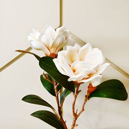 Blooming Floret Cream-Coloured 1 Pieces Magnolia Artificial Flower-picture-40