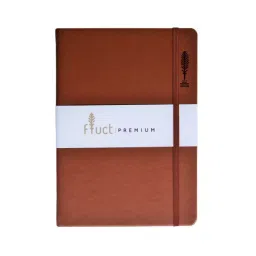 Anupam A5 Fluct Notebook With Elastic Closure 192 Plain Pages Tan Premium-53