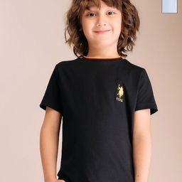 U.S. Polo Assn. Kids Boys Pack Of 2 Round Neck Pure Cotton Regular Fit T-shirts-picture-33