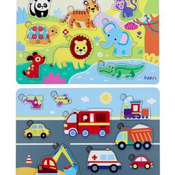Fiddlys Wooden Jigsaw Puzzles Pack of 2 - 17 Pieces-22