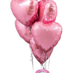 JOHRA (Pack of 5) 18 Inch Pink Heart Shaped Balloons, Heart shape balloons for decoration, Pink heart balloons for decoration, Pink heart foil balloons, valentine balloons decoration - Pink-image-9