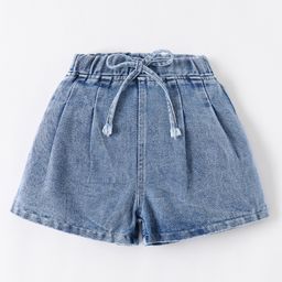 Kookie Kids Denim Shorts with Bow Knot - Blue-image-39