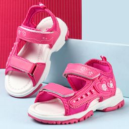 Cute Walk by Babyhug Velcro Closure Sandals - Fuchsia-image-51