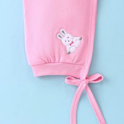 Child World Fleece Winter Cap with Rabbit Patch - Pink-image-50