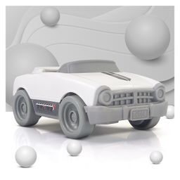 NHR Dinky Plastic Toy Car Pull & Push Vehicle Racing Toy Cars Play Set Toddlers Car Toys Pullback Mini Cars Toys for Kids up to 3 Years (White)-3