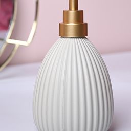 VONCASA Grey Elegance Soap Dispenser - Cylindrical Shape (450 ml)-image-26