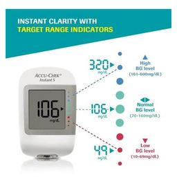 ACCU-CHEK Instant S Glucometer & 10 Test Strips with Free Sugarfree image 3