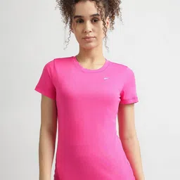 Reebok Women Solid Round Neck T-shirt-16