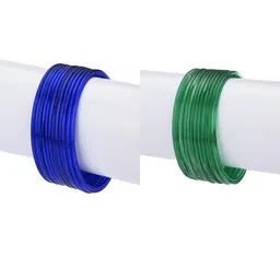 1ST TIME Set Of 24 Blue Alloy Bangles-picture-1