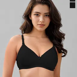 LUX VENUS Set of 2 Full Coverage Lightly Padded Cotton Everyday Bra with All Day Comfort-5