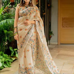 KALINI Floral Printed Muga Saree-picture-31