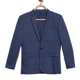 Blue Giraffe Kids Navy Textured Blazer-picture-16