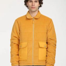 Levi's Men's Quilted Yellow Spread Collar Puffer Jacket-picture-36