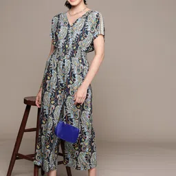 Label Ritu Kumar Printed Basic Ethnic Jumpsuit image 3