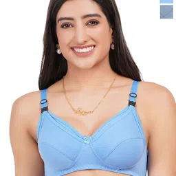 Liigne Pack Of 2 Full Coverage Non Padded All Day Comfort Cotton Maternity Bra-88