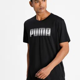 Puma Men Black & Grey Printed Performance Short Sleeve Training Relaxed T-Shirt-image-38
