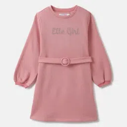 Elle Girls Pink Embellished Dress-image-48