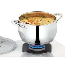 Borosil Silver Stainless Steel Handi Casserole with Lid (4000 ml) - Set of 1-image-65