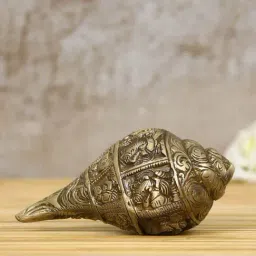 eCraftIndia Brass Auspicious Lord Ganesha Shankh-image-70