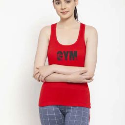 Friskers Red Graphic Print Camisole-image-19