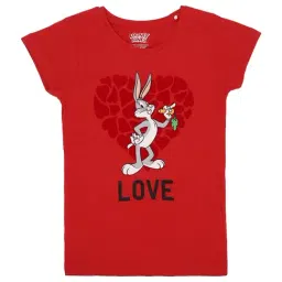 Looney Tunes Printed Tshirt For Kids Girls-image-76
