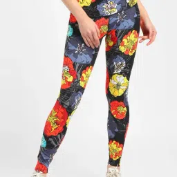 Adidas Black Printed BT W FLOWER Tights-picture-46