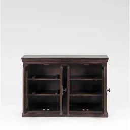 Fabindia Brown Mango Wood Textured Cabinet-image-50