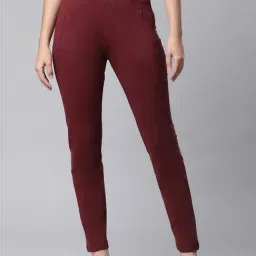 Global Republic Maroon Cotton Mid Rise Pants-picture-13