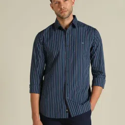 Dockers Navy Straight Fit Striped Shirt-picture-5