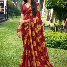 Saree Mall Maroon Embellished Saree With Blouse-picture-11