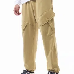 Bewakoof Brown Loose Fit Joggers image 3