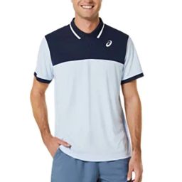 Asics Sky Blue & Navy Regular Fit Sports T-Shirt-image-1