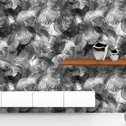ArtzFolio Printed UV-Resistant Anti-Bacterial Black White Grunge Peel & Stick Wallpaper-image-84