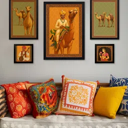 Giftii Black & Green 5 Piece Wood Other Wall Paintings-image-37