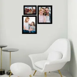 ecraftindia Memory Wall Collage Photo Frame - Set of 3 Photo Frames for 1 Photo of 5'x7' and 2 Photos of 8'x10' image 2