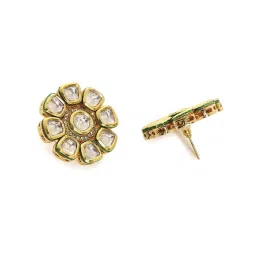 Priyaasi A Collection of Kundan Blossom Stud Earrings image 3