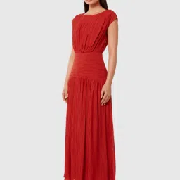 Forever New Ruby Red Regular Fit Textured Dress image 3