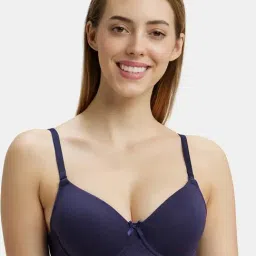 Jockey 1245 Women's Under-Wired Padded Super Combed Cotton Elastane T-Shirt Bra-picture-32