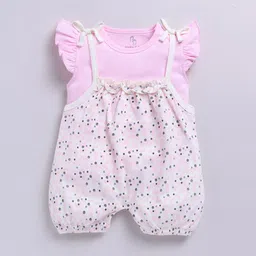 BABY GO Girls Printed Romper With T-Shirt-picture-0