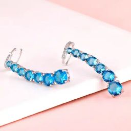 GIVA 925 Silver Aqua Love Ear Cuffs for Women & Girls-picture-29