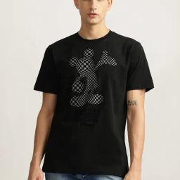 Antony Morato Black Cotton Regular Fit Printed T-Shirt-picture-33